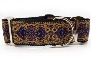 Kashmir Sultan Purple Extra Wide Martingale Collar